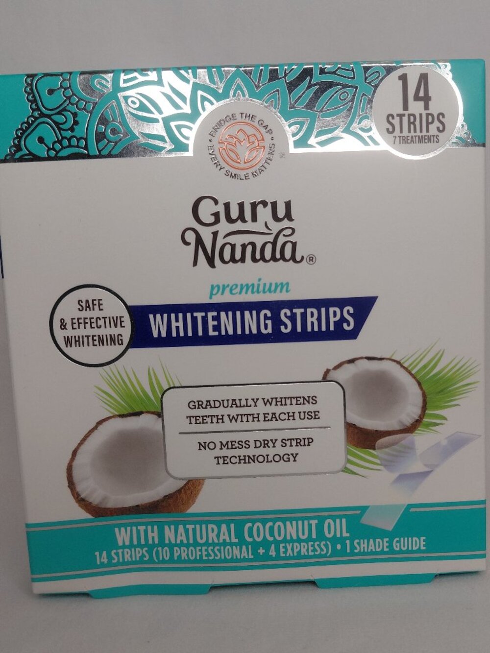 GuruNanda - Teeth Whitening Strips - Infused with Coconut Oil